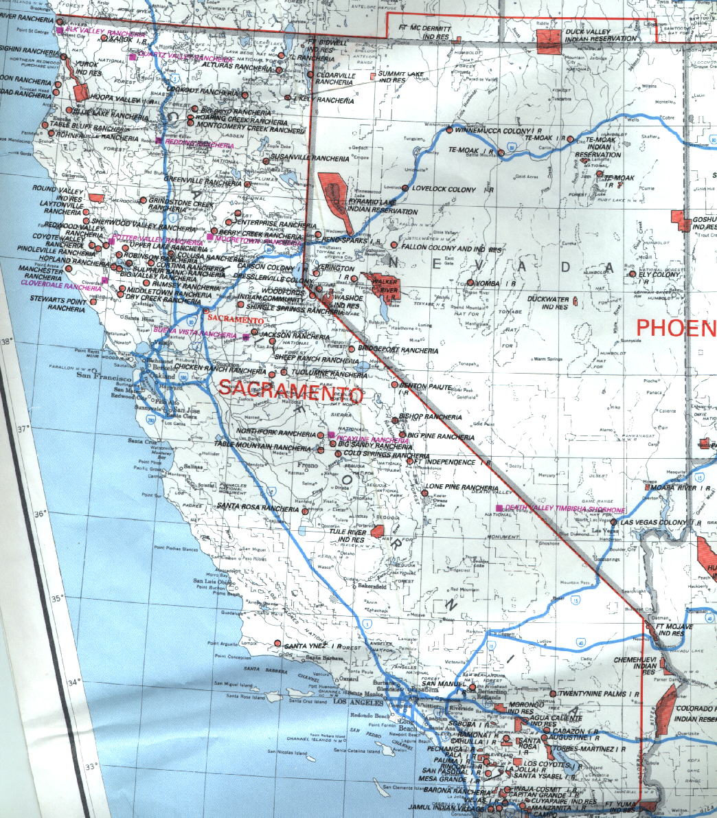 [MAP of CA and NV]