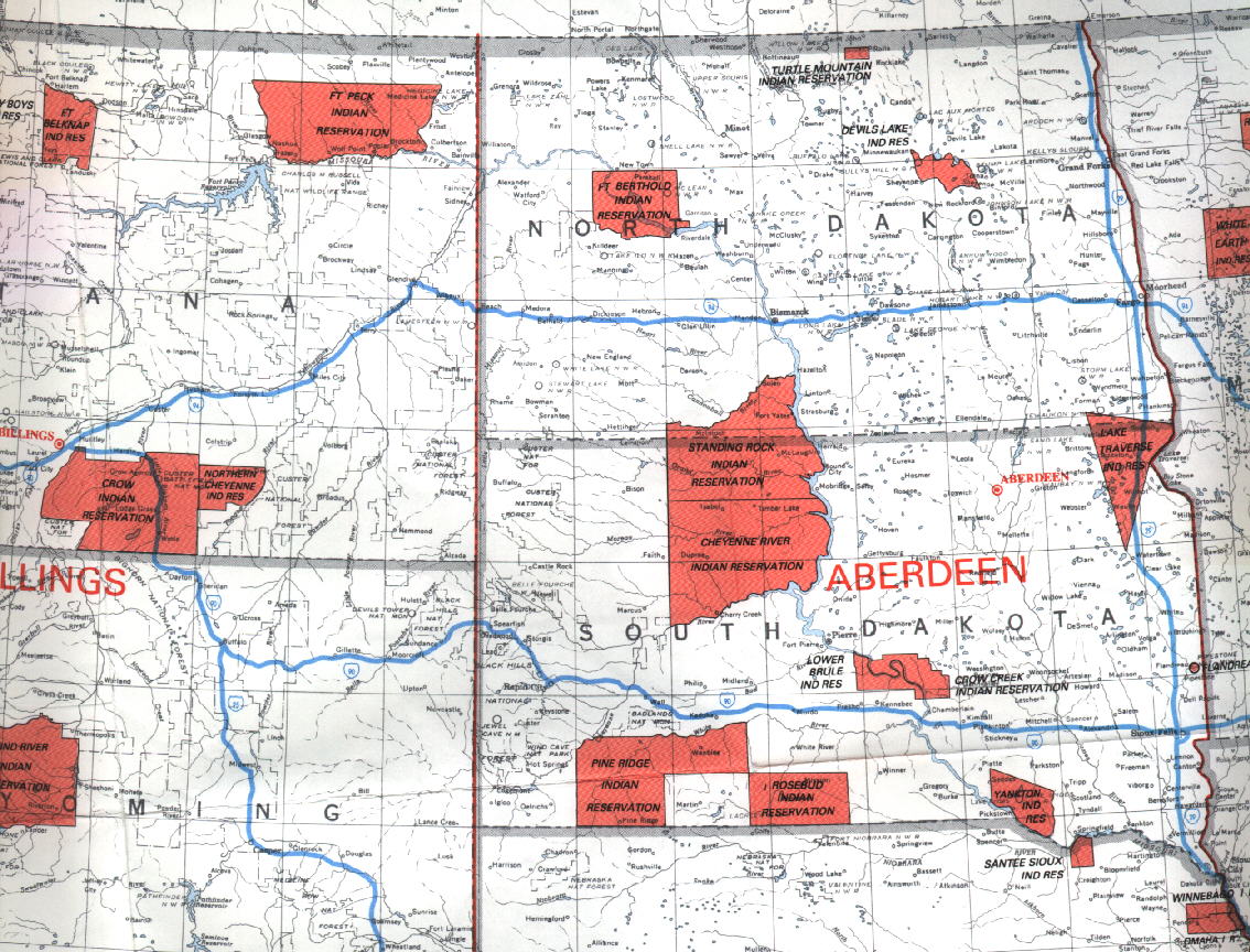 [MAP of ND, SD, MT, & WY]